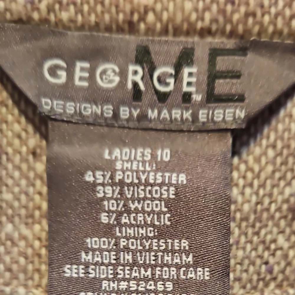George Designs By Mark Eisen Tweed Ladies Light Lavender Blazer SZ 10 - Picture 5 of 5